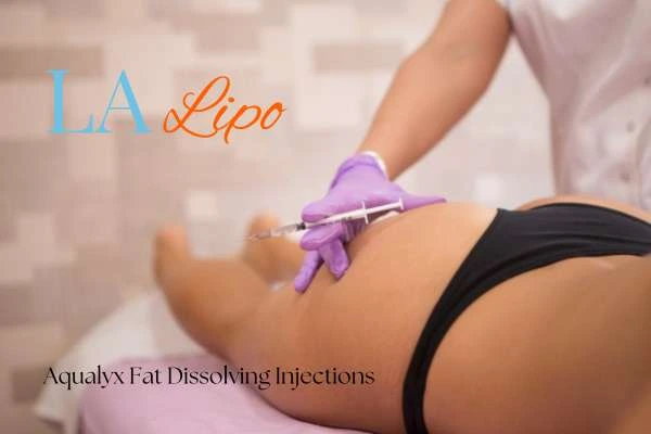 Woman having fat dissolving injections Kings Langley on thighs