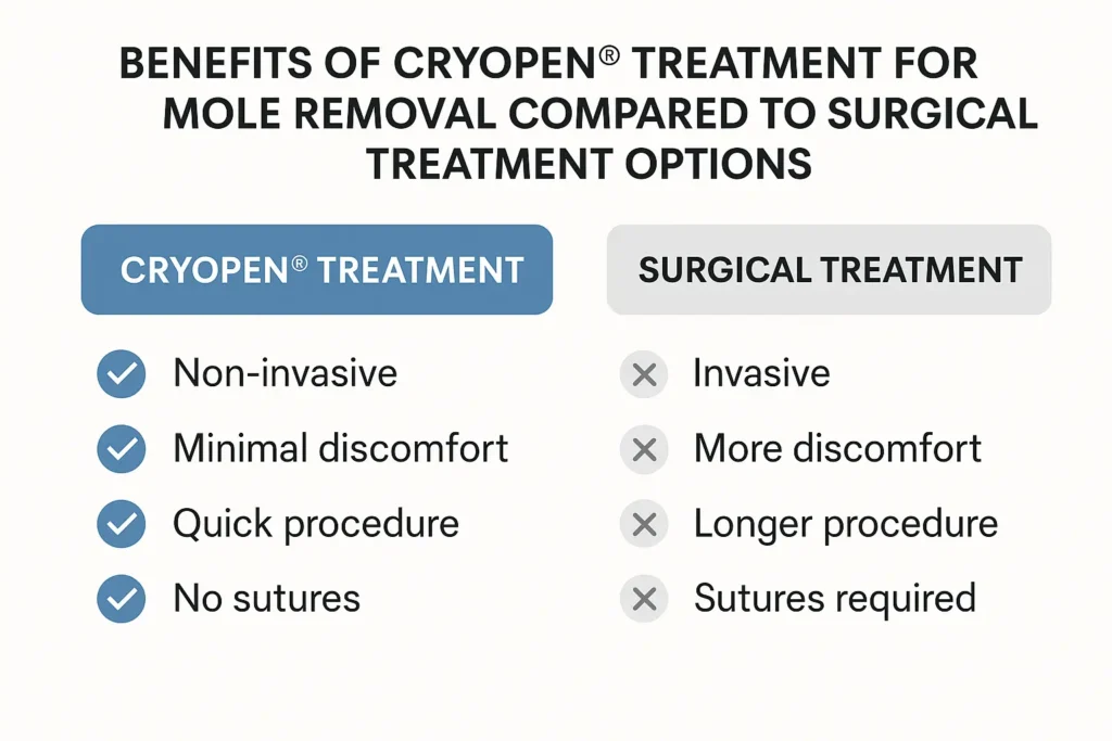 Benefits of professional mole-removal assessment at LA LIPO Kings Langley