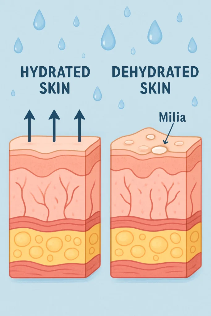 The importance of hydration and milia production Kings Langley