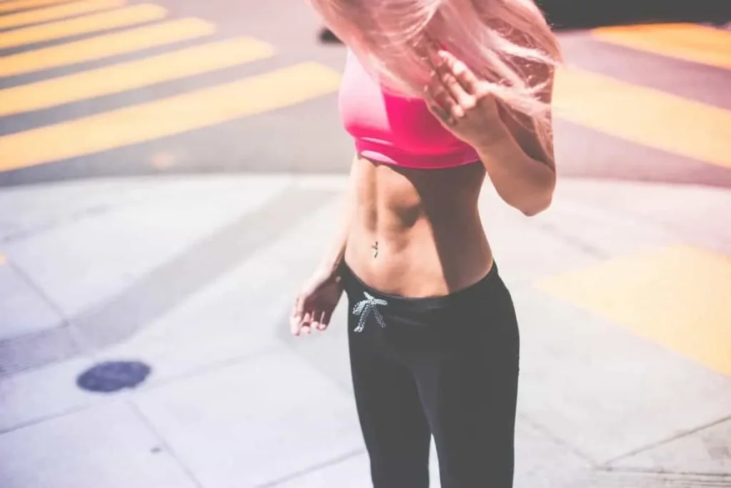 Woman with toned stomach after LA-EMS Body Sculpting Treatment Kings Langley
